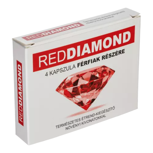 RED DIAMOND - Potencianövelő étrend-kiegészítő kapszula férfiaknak 4x