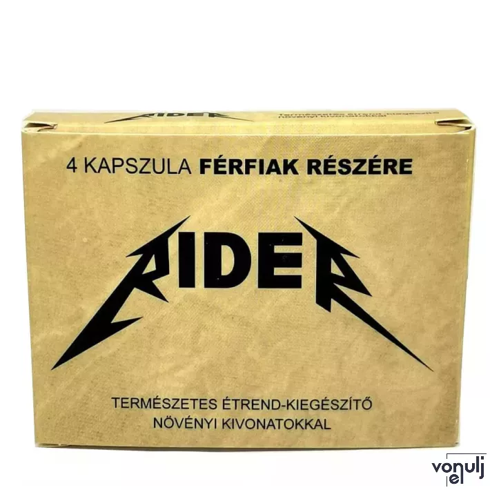 RIDER - Potencianövelő étrend-kiegészítő kapszula férfiaknak 4x