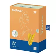 SATISFYER minivibrátor High Fly Yellow - sárga színben, vízálló, akkumulátoros