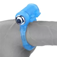 LOVETOY péniszgyűrű Lumino Play Vibrating Penis Ring - kék színben világító, vibrációs funkcióval, vízálló, elemes