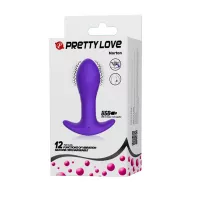 PRETTY LOVE fenékdugó Anal Plug Massager Purple - lila színben, vibrátoros, vízálló, akkumulátoros