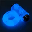 LOVETOY péniszgyűrű Lumino Play Vibrating Penis Ring - kék színben világító, vibrációs funkcióval, vízálló, elemes