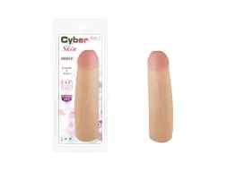 CHARMLY TOY péniszköpeny Charmly Cyber Skin Sleeve 8,5" No. 2. - realisztikus, testszínű, vízálló, 21,6 cm