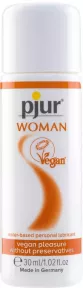 PJUR intim síkosító Woman Vegan 30 ml - hölgyeknek,vízbázisú,vegán,parabén,paraffin,glicerin,illat- és színezékmentes,óvszerhez és segédeszközhöz is