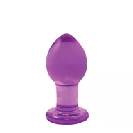 NS NOVELTIES fenékdugó Crystal Medium Purple - lila színben, üveg, M méretben, vízálló (7,6 cm)