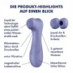 SATISFYER léghullámos csiklóizgató Pro 2 Generation 3 with Liquid Air - lila színben, rezgő funkcióval, vízálló, akkumulátoros