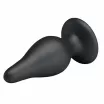 PRETTY LOVE fenékdugó Sturdy Silicone Anal Plug - fekete színben, letapasztható, vízálló, szilikon (15.4 cm)