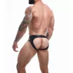 CUT4MEN BL4CK erotikus férfi alsó Dungeon Black Jockstrap L - fekete színben, L méretben