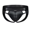 CUT4MEN BL4CK erotikus férfi alsó Dungeon Black Jockstrap L - fekete színben, L méretben