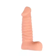 CHISA NOVELTIES élethű dildó Real Touch XXX 6.7 inch Flexible Cock No.02 - közepes méretű, letapasztható, herékkel, testszínű, vízálló, TPE (17 cm)