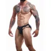 CUT4MEN BL4CK erotikus férfi alsó Dungeon Black Jockstrap XL - fekete színben, XL méretben