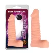 CHISA NOVELTIES élethű dildó Real Touch XXX 6.7 inch Flexible Cock No.02 - közepes méretű, letapasztható, herékkel, testszínű, vízálló, TPE (17 cm)