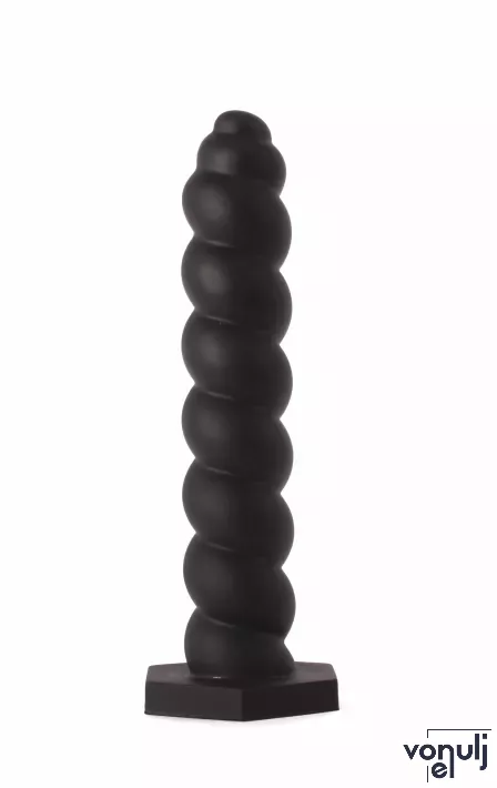 X-MEN fenékdugó 7.87" Silicone Butt Plug Black S - fekete színben, letapasztható, vízálló, szilikon, 20 cm