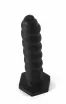 X-MEN fenékdugó 7.87" Silicone Butt Plug Black S - fekete színben, letapasztható, vízálló, szilikon, 20 cm