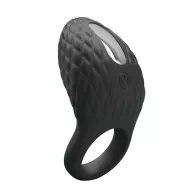 PRETTY LOVE péniszgyűrű Heloise Black - fekete színben, vibrációs funkcióval, csiklóizgatóval, vízálló, akkumulátoros