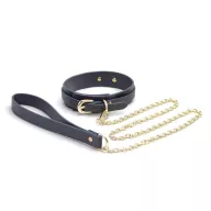 NS NOVELTIES nyakpánt és póráz Bondage Couture Collar and Leash - kék színben, fetish játék kelléke