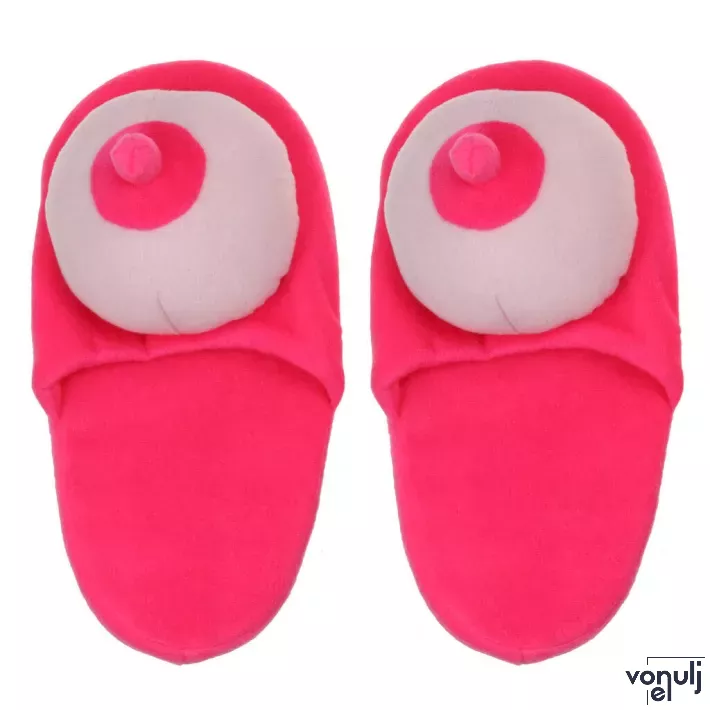 LOVETOY humoros cicis papucs Boobs Slippers - rózsaszín színben, egy méretben