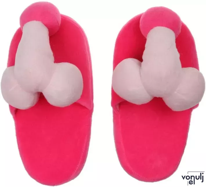 LOVETOY humoros péniszes papucs Penis Slippers - rózsaszín színben, egy méretben