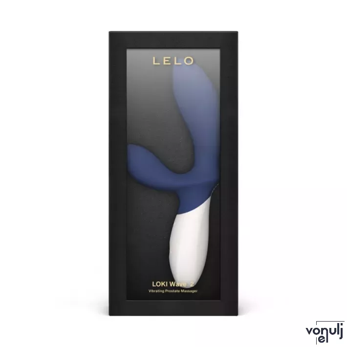 LELO prosztata izgató Loki Wave 2 Base Blue - kék színben, vízálló, akkumulátoros