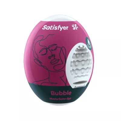 SATISFYER maszturbációs tojás Single Bubble - vízálló, egyszer használatos