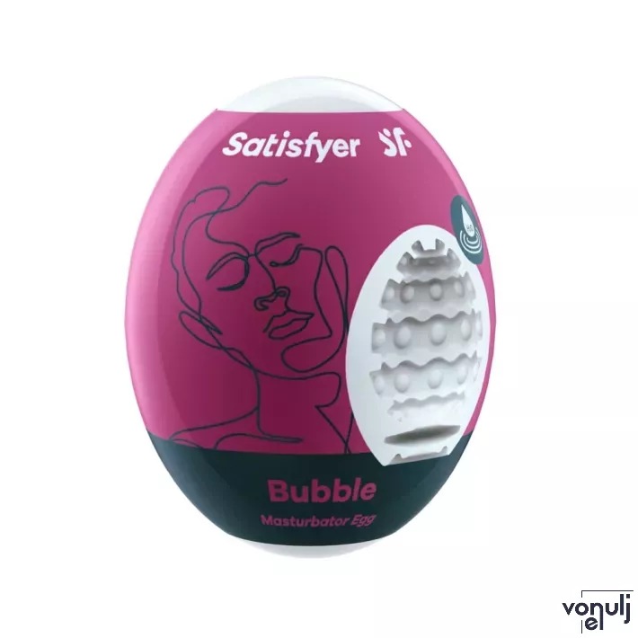 SATISFYER maszturbációs tojás Single Bubble - vízálló, egyszer használatos