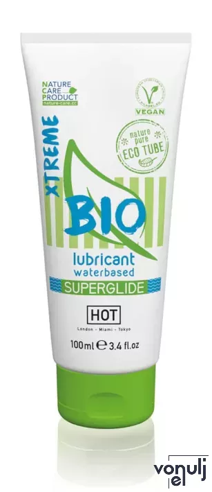 HOT intim síkosító Bio Lubricant Waterbased Superglide Xtreme 100 ml - vízbázisú,vegán,extra síkos,hosszantartó,óvszerhez és segédeszközhöz is