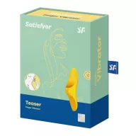 SATISFYER ujjvibrátor Teaser Dark Yellow - sárga színben, vízálló, akkumulátoros