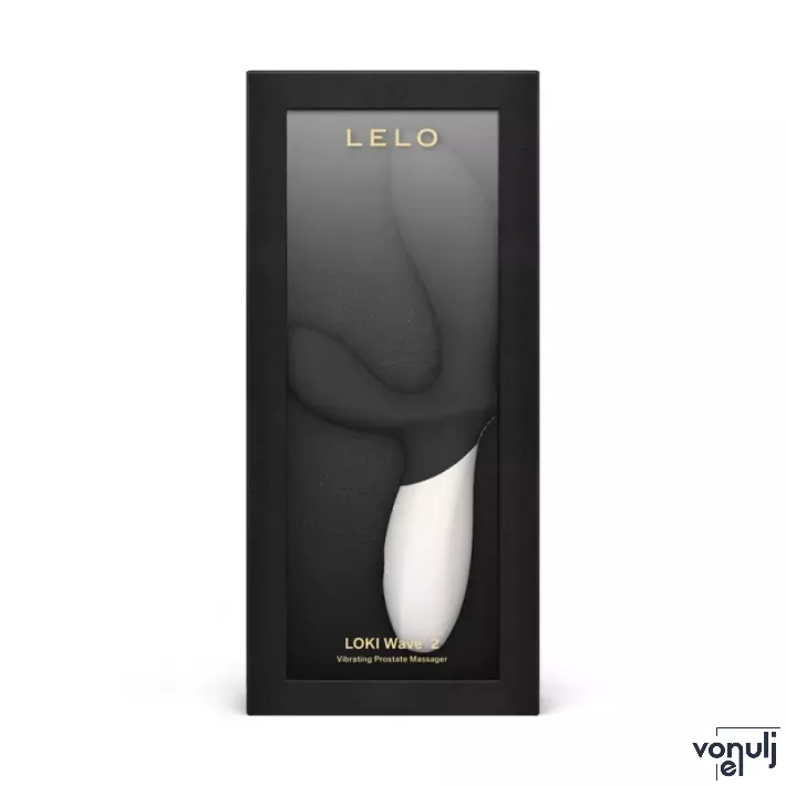 LELO prosztata izgató Loki Wave 2 Black - fekete színben, vízálló, akkumulátoros