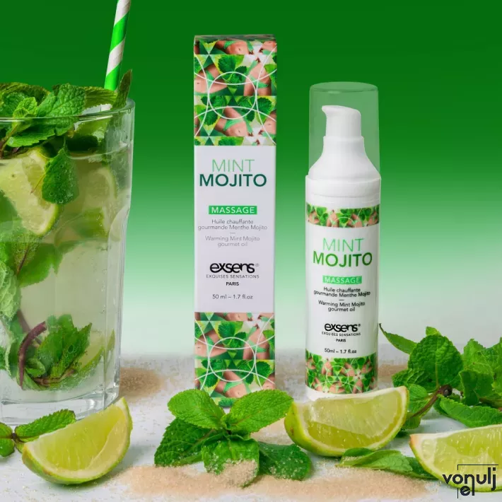 Masszázsolaj Exsens Mint Mojito 50 ml - orális szexhez,ehető