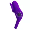 PRETTY LOVE péniszgyűrű Vibrant Penis Ring 2 Purple - lila színben, vibrációs funkcióval, csiklóizgatóval, vízálló, elemes