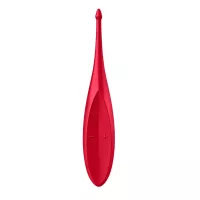 SATISFYER rezgő csiklóizgató Twirling Fun - piros színben, vízálló, akkumulátoros