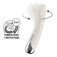 G pont vibrátor Satisfyer Spinning 1 beige - akkumulátoros,vízálló