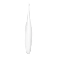 SATISFYER rezgő csiklóizgató Twirling Fun - fehér színben, vízálló, akkumulátoros