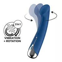 G pont vibrátor Satisfyer Spinning 1 blue - akkumulátoros,vízálló