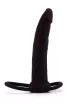 LOVETOY anál dildó Silicone Fantasy Double Prober - fekete színben, heregyűrűvel rögzíthető, vízálló, 15 cm