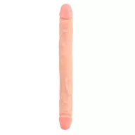 CHISA NOVELTIES kétvégű dildó Ladybro Love - realisztikus, testszínű, hajlítható, vízálló, PVC ( 32,5 cm )