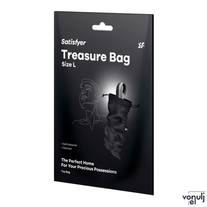 Vibrátor tároló tasak Satisfyer Treasure Bag L black