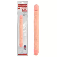 CHISA NOVELTIES kétvégű dildó Ladybro Love - realisztikus, testszínű, hajlítható, vízálló, PVC ( 32,5 cm )