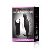 PRETTY LOVE fenékdugó Special Vibrating Anal Stimulation 1 - fekete színben, vibrátoros, vízálló, távirányítóval, elemes