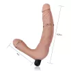 LOVETOY Strap-on vibrátor Rechargeable IJOY Strapless Strap-on Flesh - realisztikus, testszínű, kétágú, vízálló, akkumulátoros, (12 cm és 20 cm)