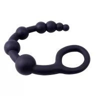 CHISA NOVELTIES anál gyöngysor Power Boyfriend Beads - fekete színben, vibráció nélküli, rugalmas, vízálló, (24 cm)