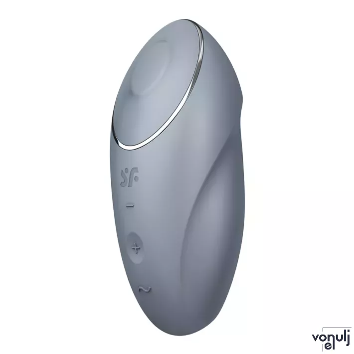 Rezgő csiklóizgató Satisfyer Tap & Climax 1 grey - akkumulátoros,vízálló