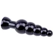 CHISA NOVELTIES análbot Large Anal Bead - fekete színben, vibráció nélküli, letapasztható, vízálló, PVC, 18,5 cm