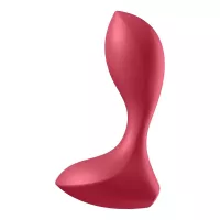 SATISFYER fenékdugó Backdoor Lover Red - piros színben, vibrátoros, vízálló, akkumulátoros