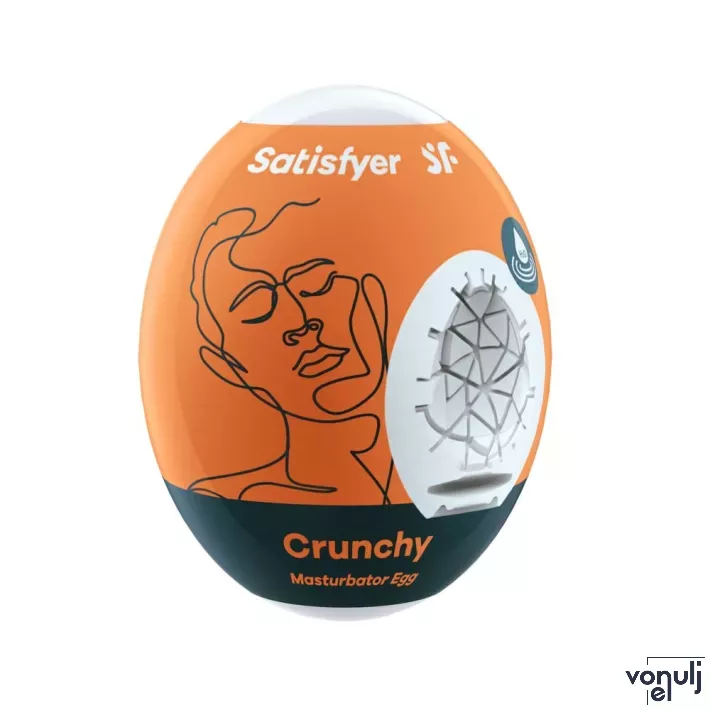 SATISFYER maszturbációs tojás Single Crunchy - vízálló, egyszer használatos