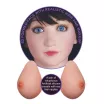 LOVETOY guminő Silicone Boobie Super Love Doll 1 - testszínű, valósághű méretekkel, 3D-s arccal, 2 kéjnyílással, mellekkel, vízálló