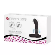 PRETTY LOVE prosztata vibrátor Merlin Black - fekete színben, vízálló, akkumulátoros