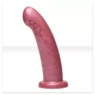 FLESHLIGHT hajlított dildó HerSpot Dildo Golden Rose Large - keményített szilikon, rózsaarany színben, letapasztható, vízálló, 17,6 cm