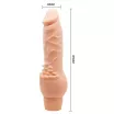 BAILE élethű vibrátor Barbara Clark Realistic Multi-Speed Vibrator 7,6" - realisztikus, csiklóstimuláló felülettel, elemes, TPR (19,5cm)