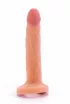 LOVETOY anál dildó 7" The Ultra Soft Double 3 - realisztikus, testszínű, herepánttal rögzíthető, vízálló, TPE, 18 cm